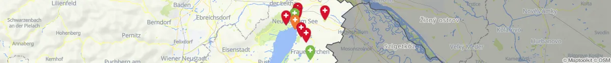 Kartenansicht für Apotheken-Notdienste in der Nähe von Gols (Neusiedl am See, Burgenland)